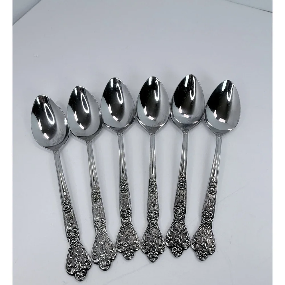 MSI Japan Versailles Pattern Stainless Steel Teaspoons Lot 6 Flatware